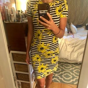 French Connection Striped Sunflower Dress